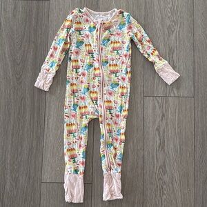 Teach Leanbh Montissori Baby pajamas sleeper size 12-18 months bamboo